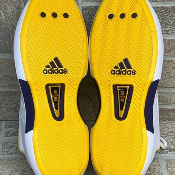 NWOB Adidas Crazy 1 Lakers Home Kobe Bryant White Yellow Purple Men’s Size 9 - Picture 4 of 6